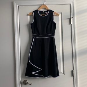 Calvin Klein Black & White Sheath Dress